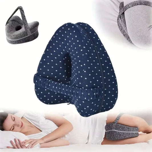 Memory Foam Leg Knee Foam Support Pillow Side Sleeper Sciatica Orthopedic Sciatica Back Hip Relief Pillow for Bed Sofa