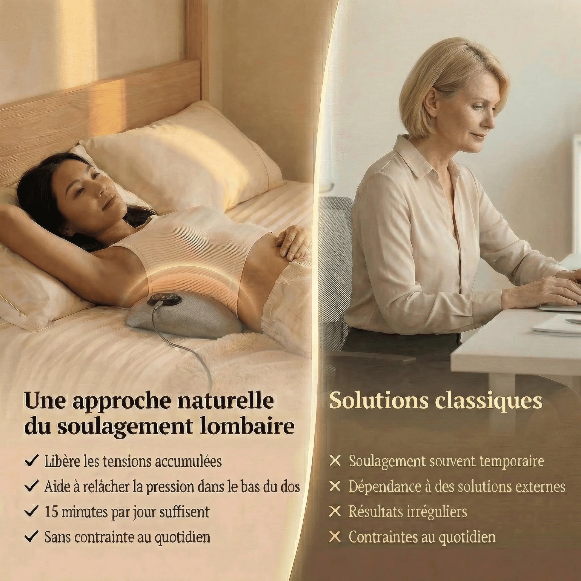 Masseur 3 en 1 Clair Bois Les Visionnaires