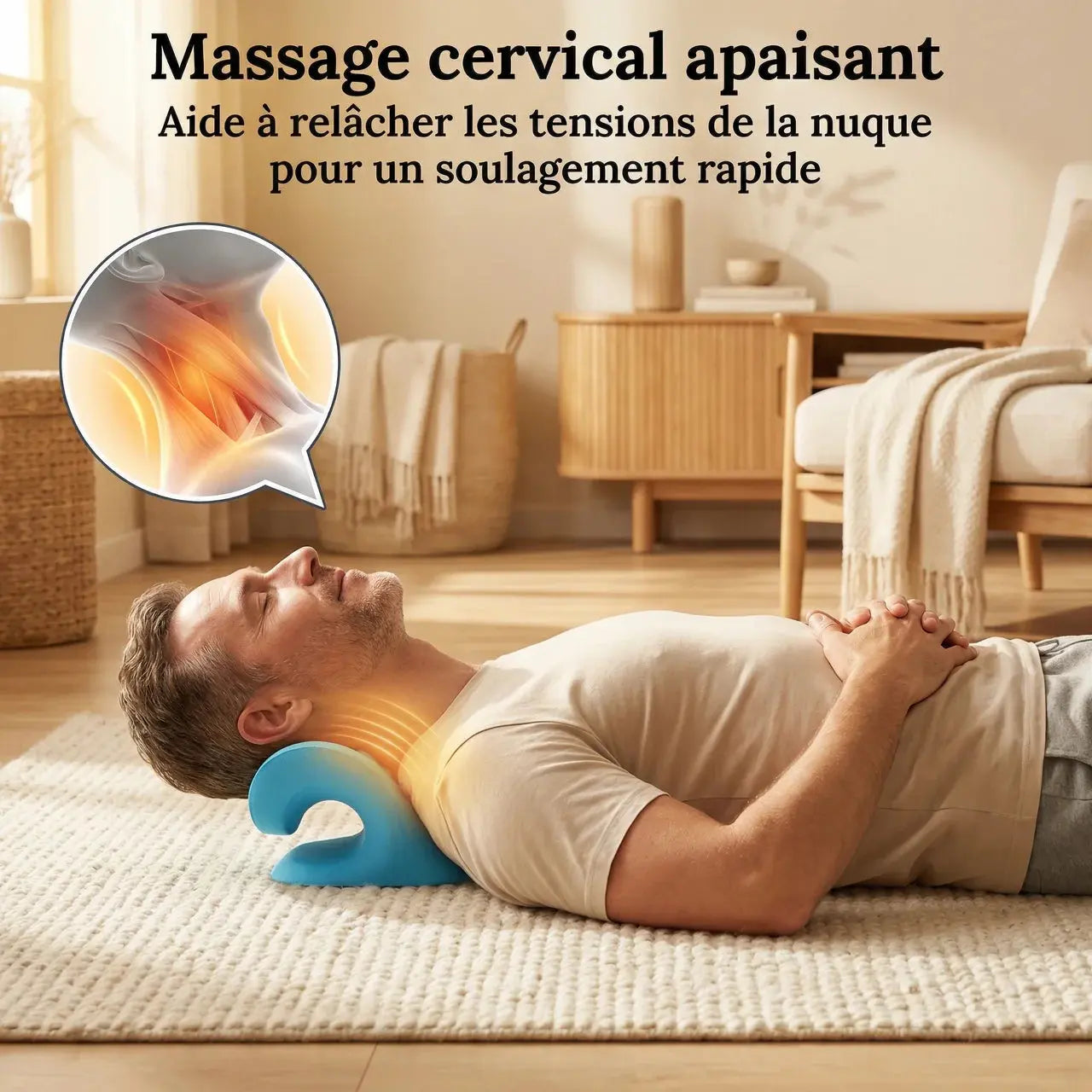 SpineAlign - Oreiller de massage et d'étirement pour cervical Liberty