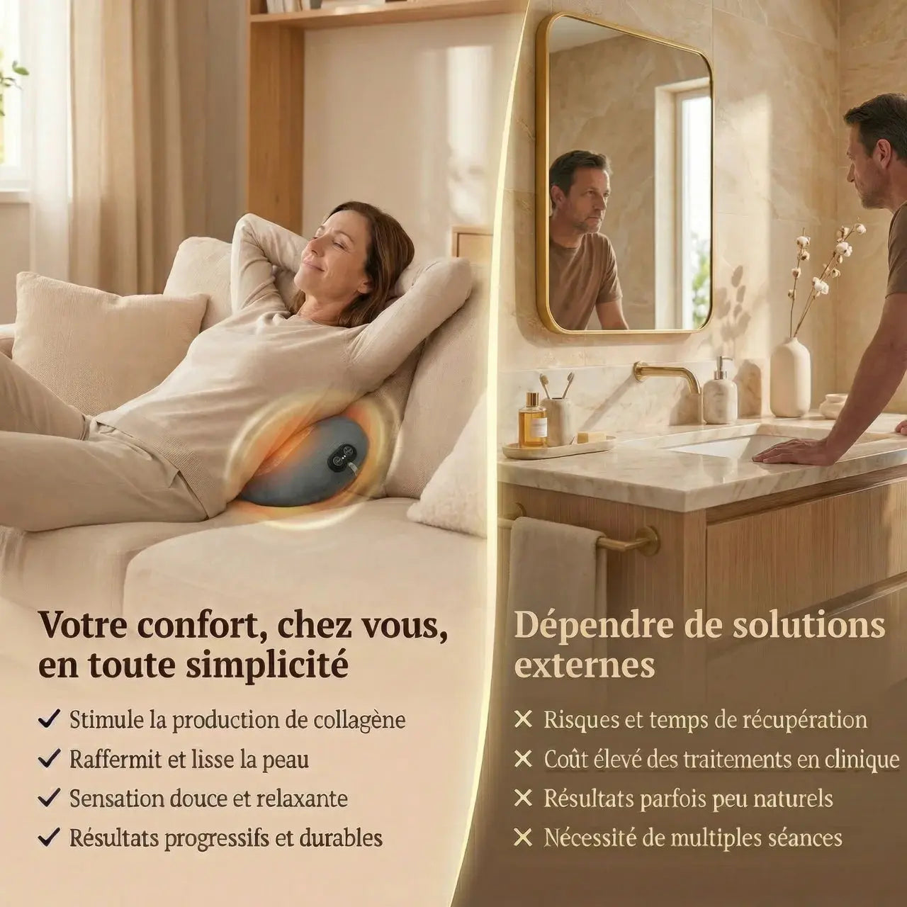 Masseur 3 en 1 Clair Bois Les Visionnaires