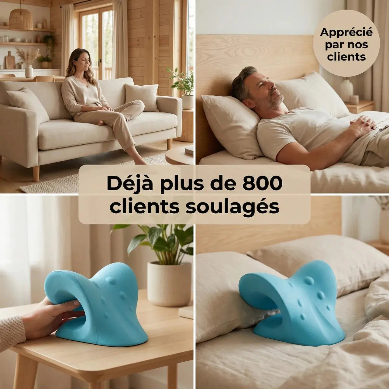 SpineAlign - Oreiller de massage et d'étirement pour cervical Liberty