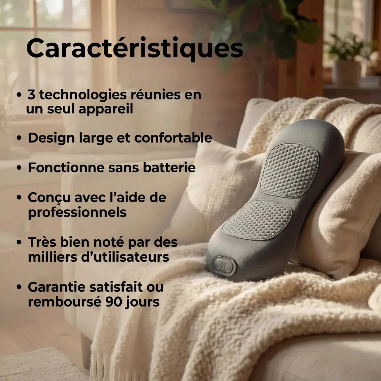 Masseur 3 en 1 Clair Bois Les Visionnaires