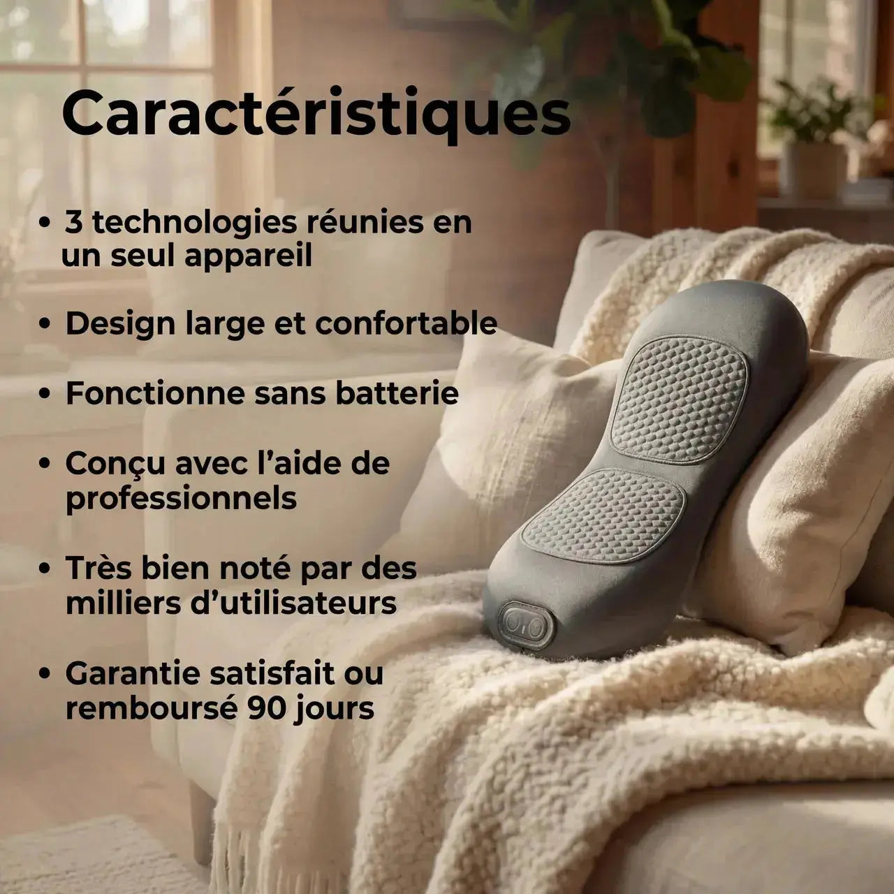 Masseur 3 en 1 Clair Bois Les Visionnaires