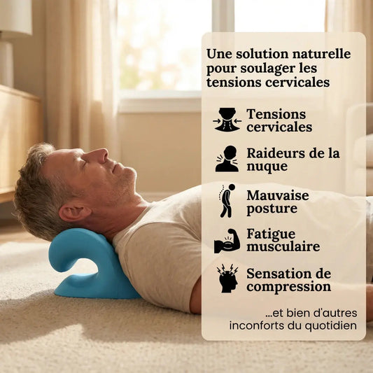 SpineAlign - Oreiller de massage et d'étirement pour cervical Liberty