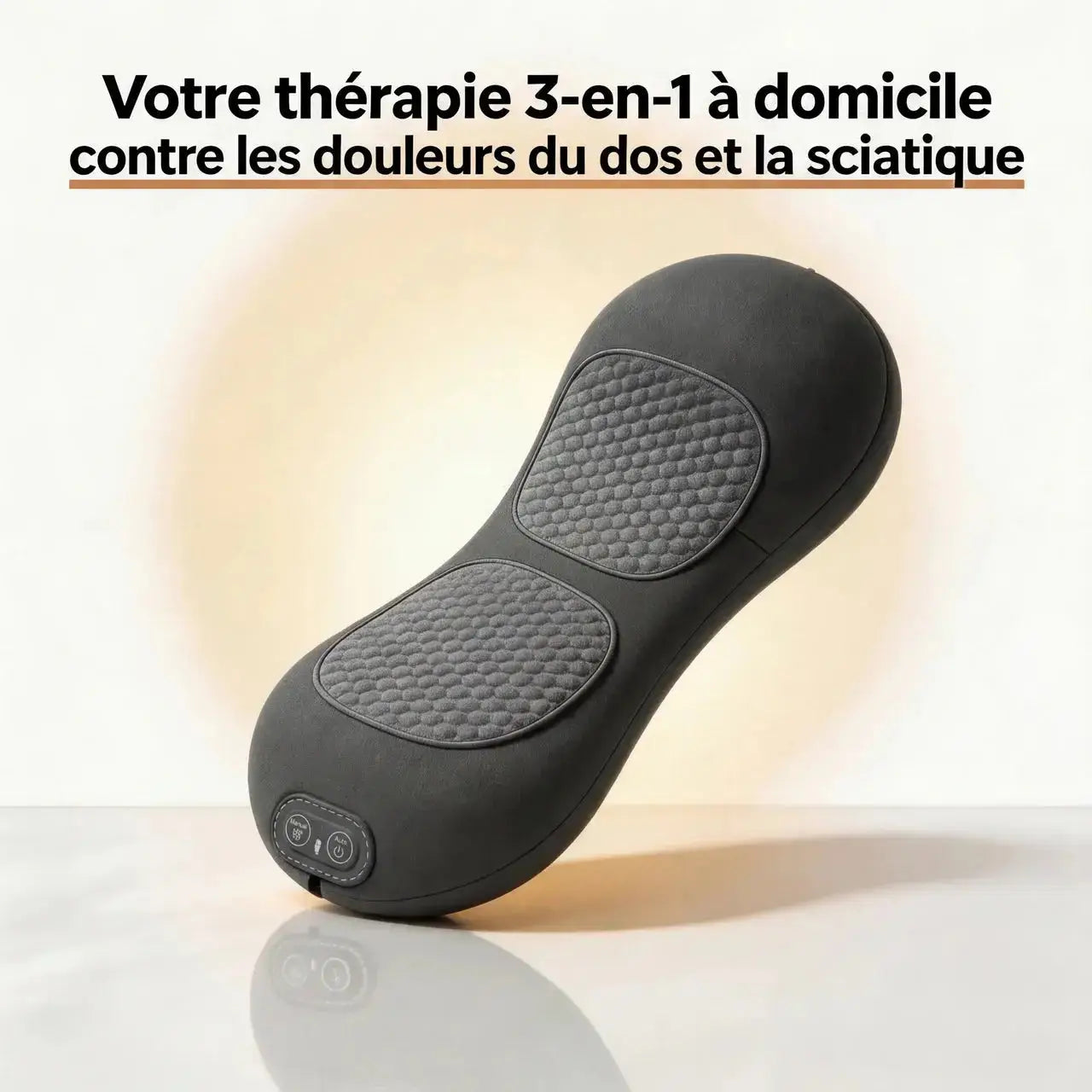 Masseur Dorsal 3-en-1 ClairBois — Soulagement Sciatique et Douleurs Lombaires