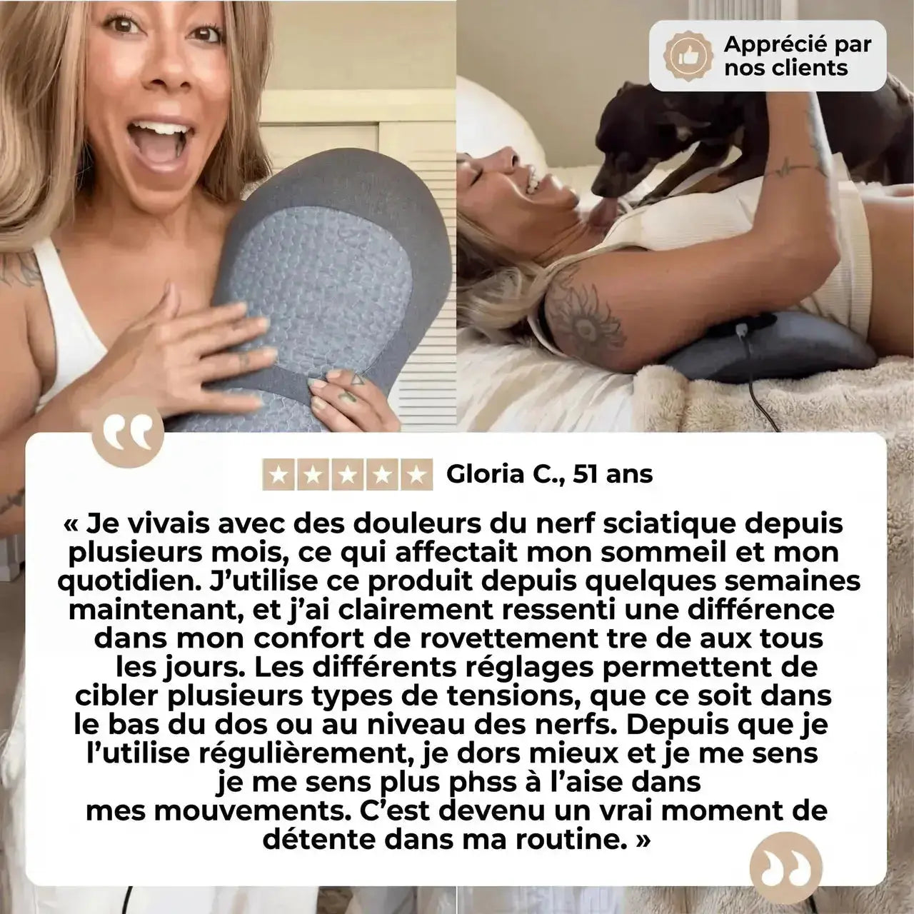 Mode Auto Masseur Dorsal ClairBois — Alternance Programmes